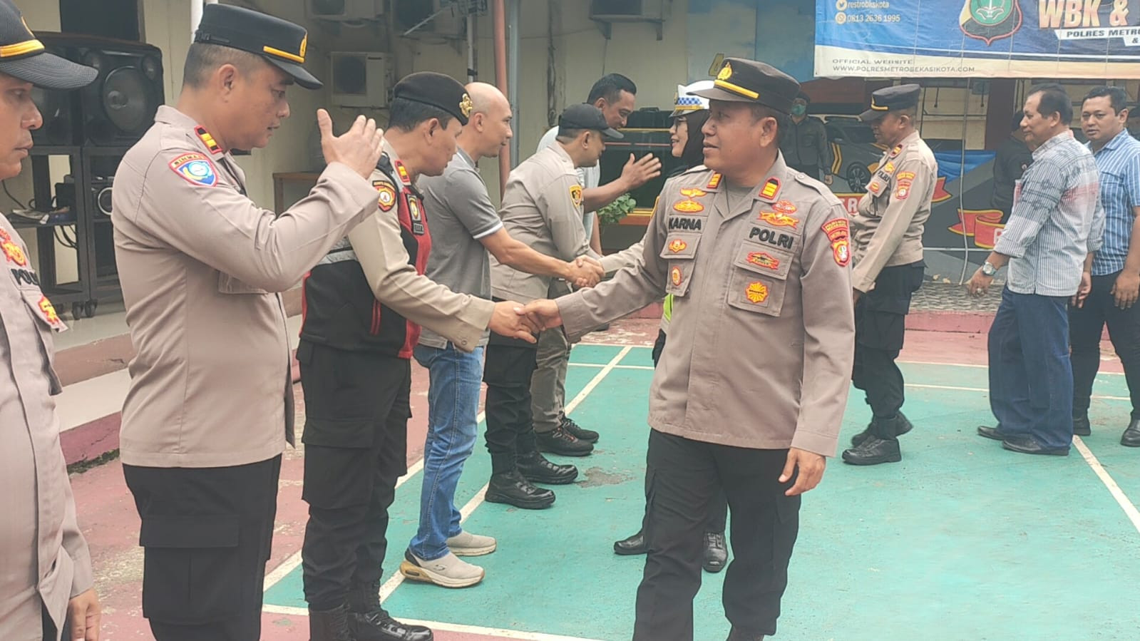 Tasyakuran Kenaikan Pangkat Warnai Kebersamaan Personel Polsek Bantar Gebang