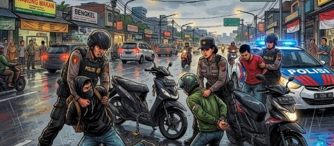 Tiga Spesialis Curanmor di Koja Dibekuk dalam Operasi Brantas Jaya 2026, Tim Gabungan Polres Metro Jakarta Utara Ungkap Aksi Sejak Februari