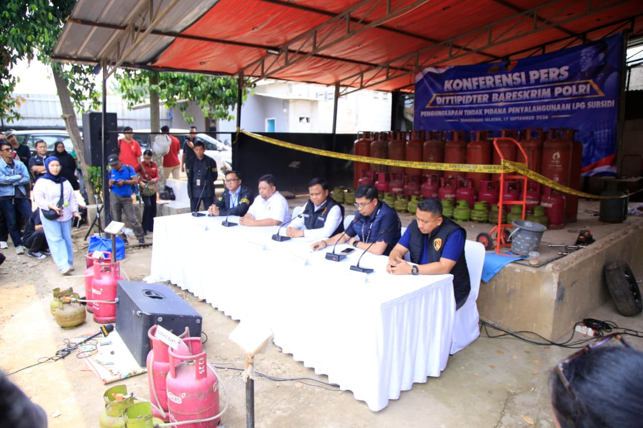 Bareskrim Polri Bongkar Penyalahgunaan LPG Subsidi, 910 Tabung Diamankan