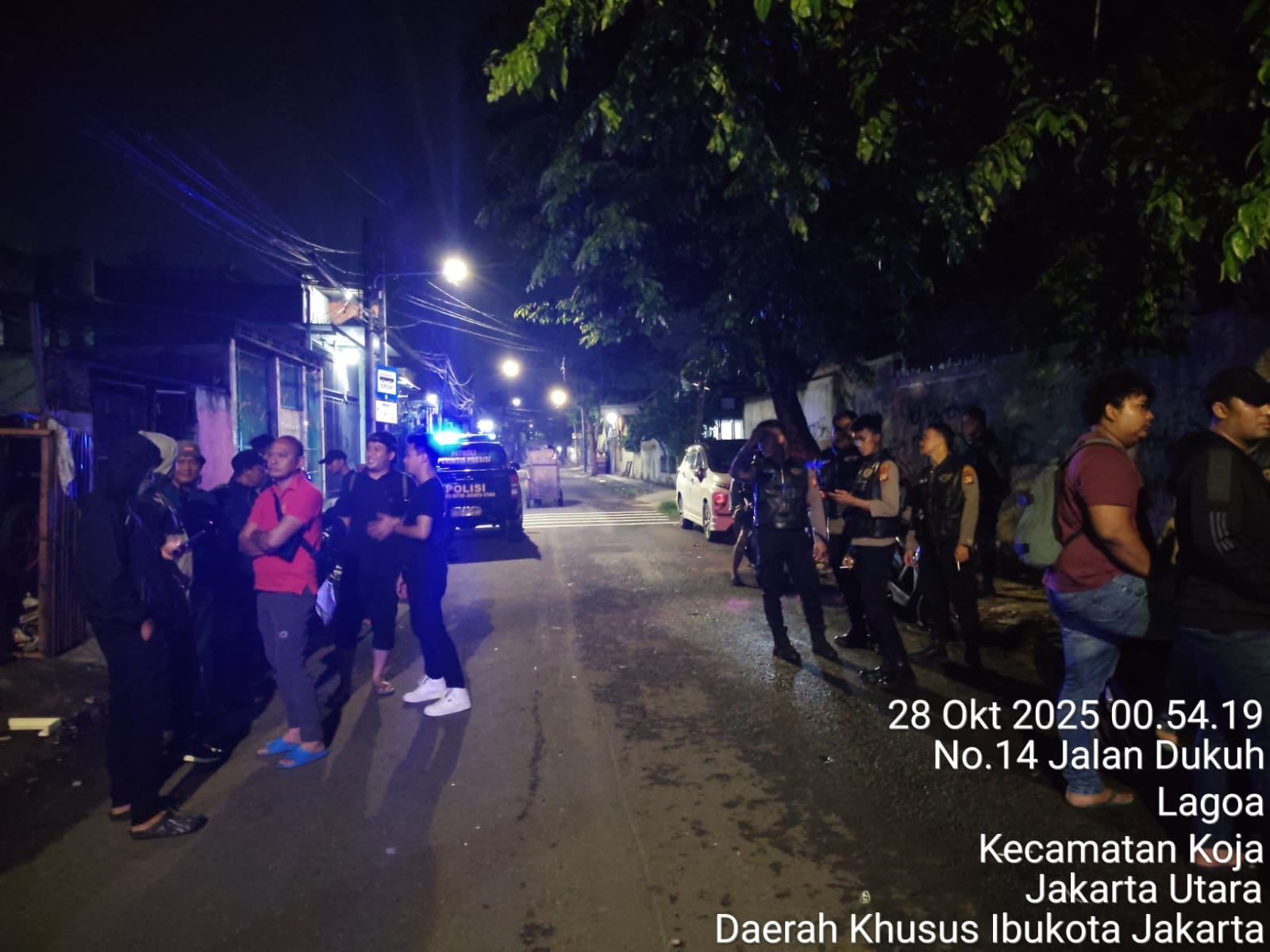 Patroli Tertutup Polsek Koja Respons Cepat Laporan Layanan Darurat 110 terkait Keributan, Situasi Terkendali