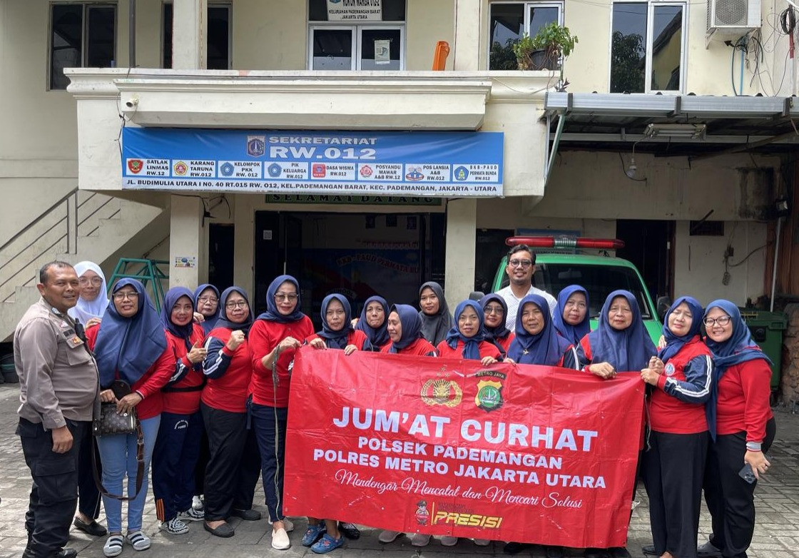 Polsek Pademangan Gelar “Jumat Curhat” Dengar Aspirasi Warga RW 012
