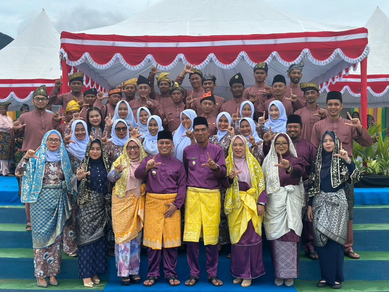 Danlanal Dabo Singkep Hadiri Upacara Hari Jadi Kabupaten Lingga Ke-22 Tahun 2025