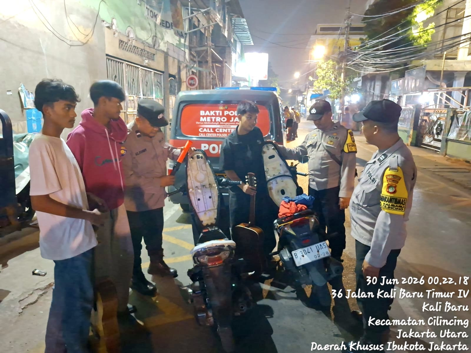 Polsek Cilincing Gelar Apel KRYD dan Patroli Jaga Jakarta+, Antisipasi Tawuran hingga Curanmor