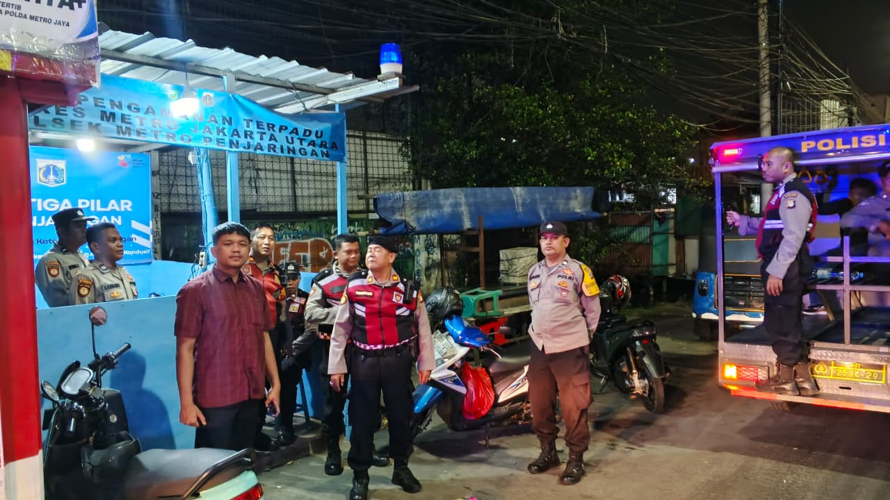 KRYD Polsek Metro Penjaringan, Enam Motor Diamankan Saat Patroli Antisipasi Tawuran dan Kejahatan Jalanan
