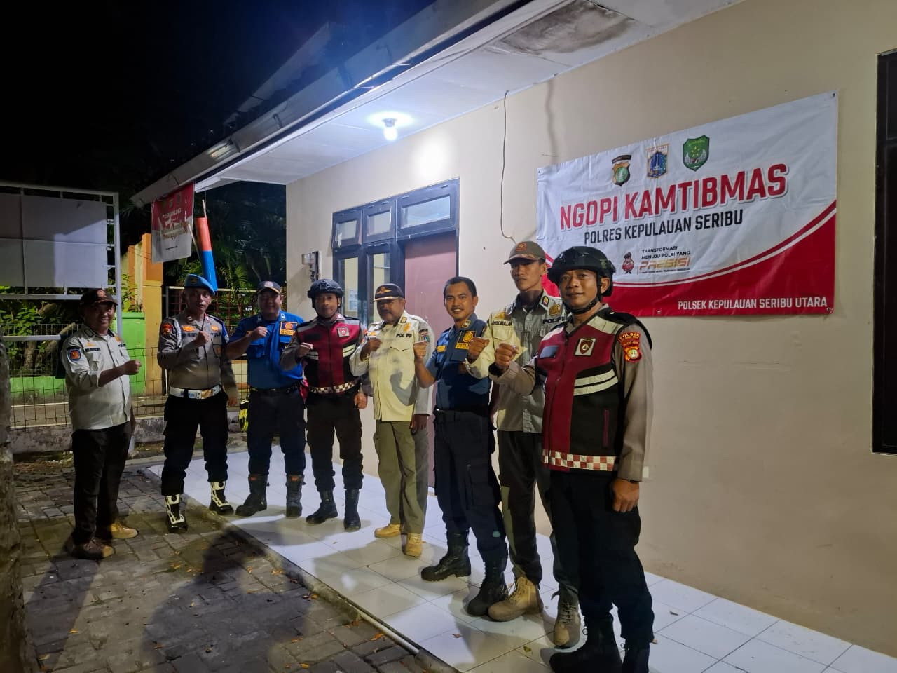 Polsek Kepulauan Seribu Utara Gelar Pengecekan Pos Kamling Bersama 3 Pilar, Pastikan Situasi Aman dan Kondusif