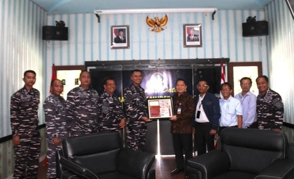 Pererat Kemitraan, Komandan Lanal Bengkulu Sambut Kepala Perwakilan Bank Indonesia Bengkulu