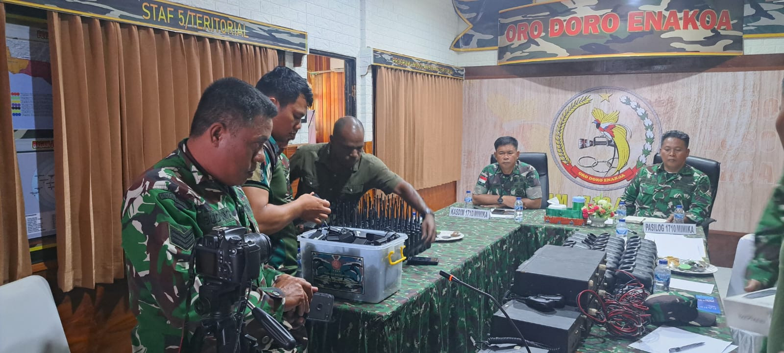 Pastikan Kesiapan Alat Komunikasi, Kodim 1710/Mimika Ikuti Vicon dengan Komlekdam XVII/Cenderawasih