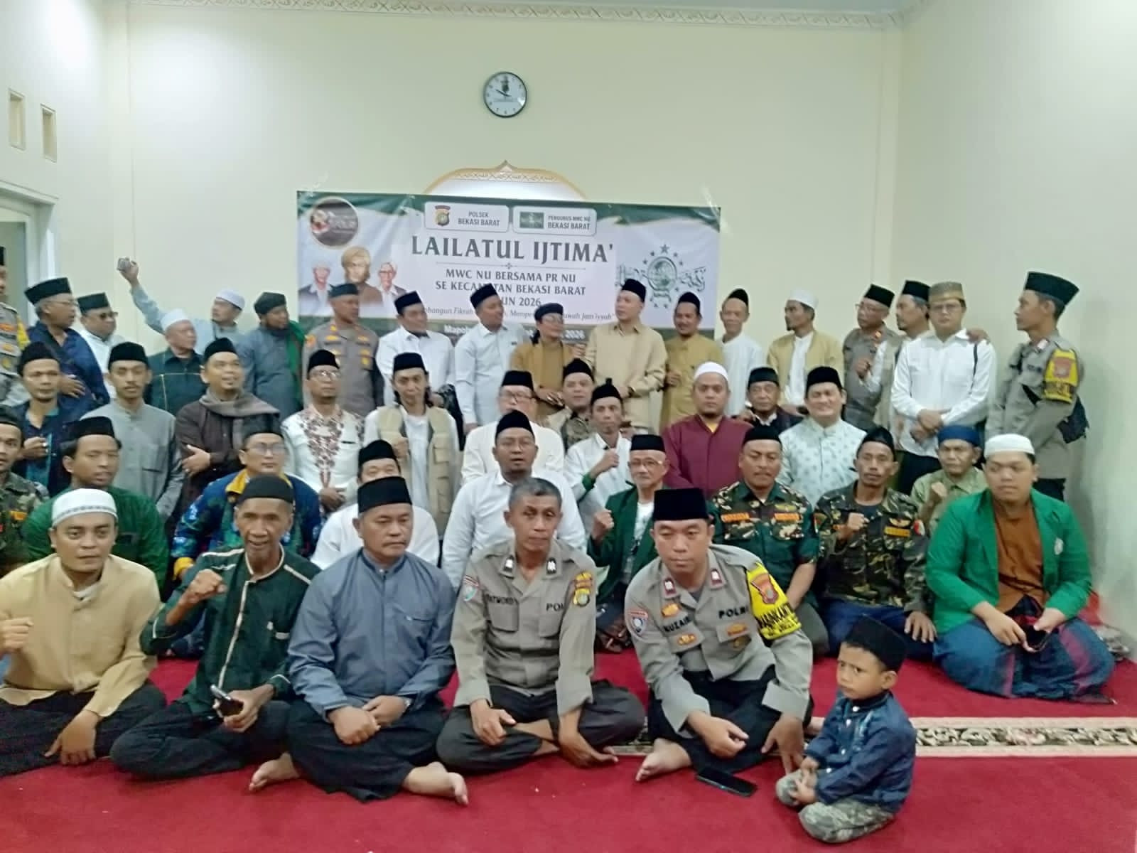 Memperingati HUT Bhayangkara Ke-80 Polsek Bekasi Barat dan MWC NU Gelar Lailatul Ijtima, Perkuat Sinergi Wujudkan Kamtibmas Kondusif