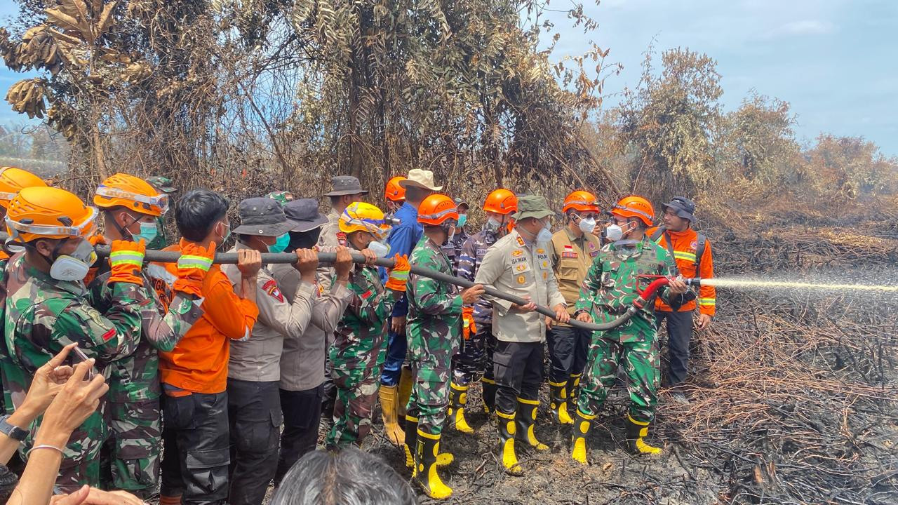 Sambut Kunjungan Pangdam l/BB, Laba-laba Dumai Siap Bersinergi Padamkan Kebakaran Lahan dan Hutan di Kabupaten Rokan Hilir