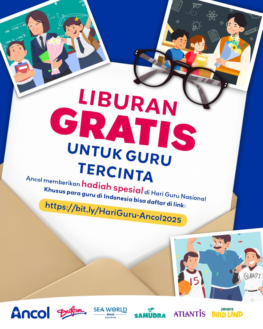Ancol Beri Tiket Gratis Bagi Guru Tercinta pada Hari Guru Nasional 2025