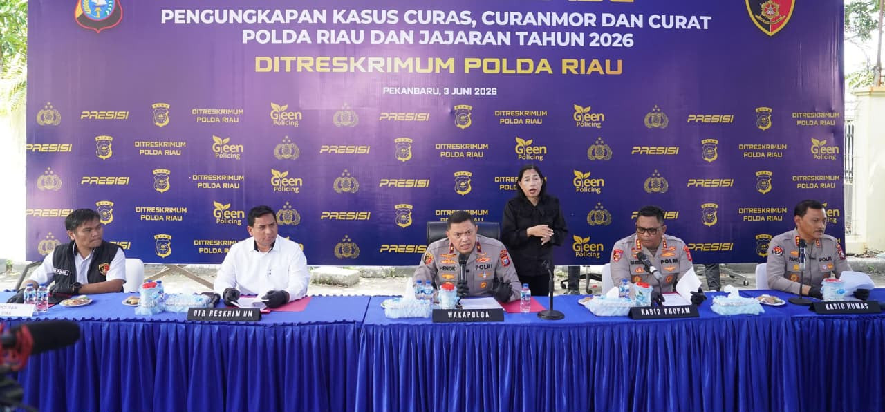 Polda Riau Bongkar 1.333 Kasus Kejahatan Jalanan, 525 Tersangka Diamankan