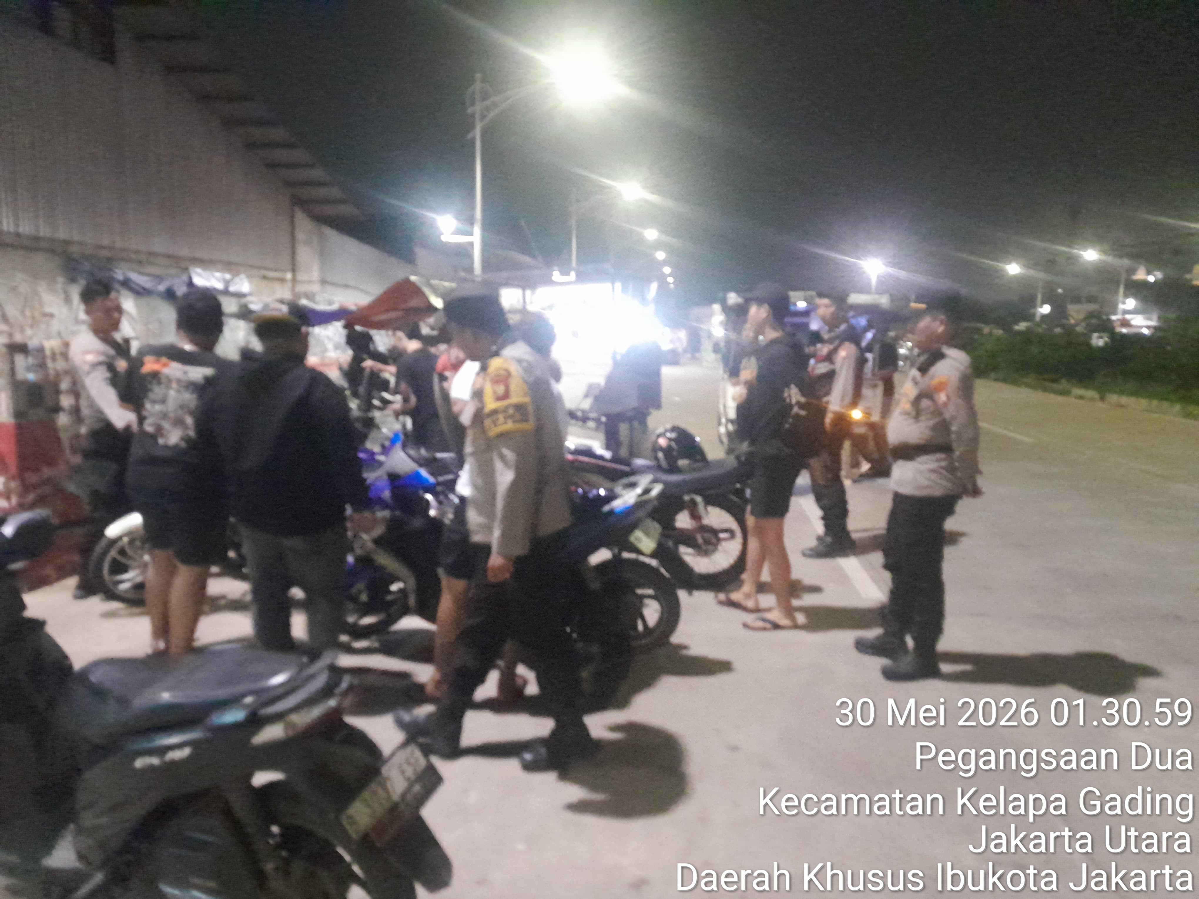 Polsek Kelapa Gading Intensifkan Patroli KRYD, Dua Motor Tanpa Dokumen Diamankan