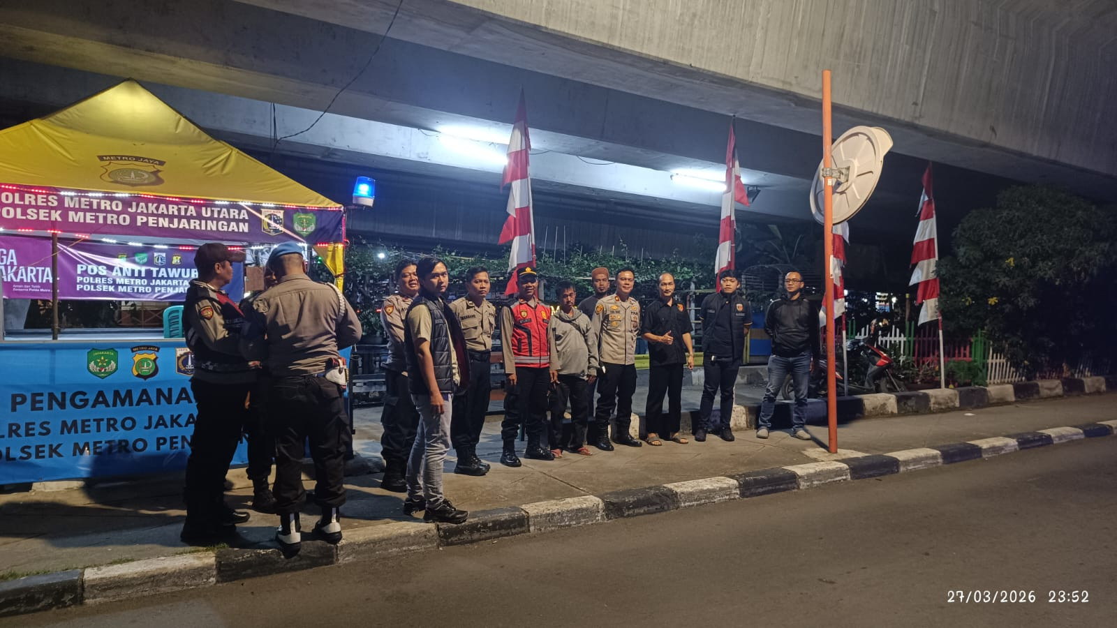 Polsek Metro Penjaringan Gelar Patroli KRYD, Antisipasi Tawuran dan Kejahatan Jalanan