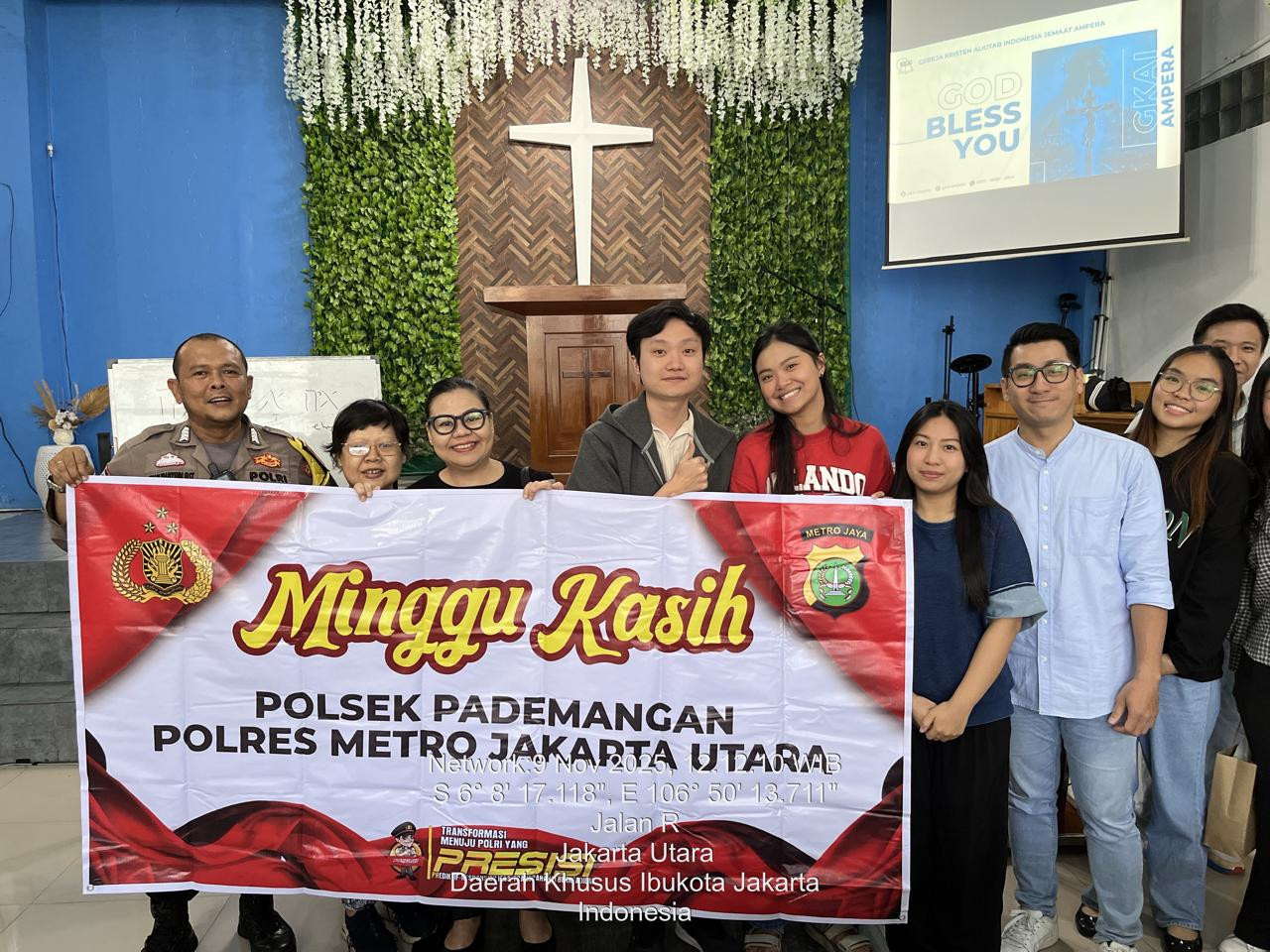 “Minggu Kasih” Polsek Pademangan di Gereja Kristen Alkitab Indonesia, Perkuat Kebersamaan dan Keamanan Warga
