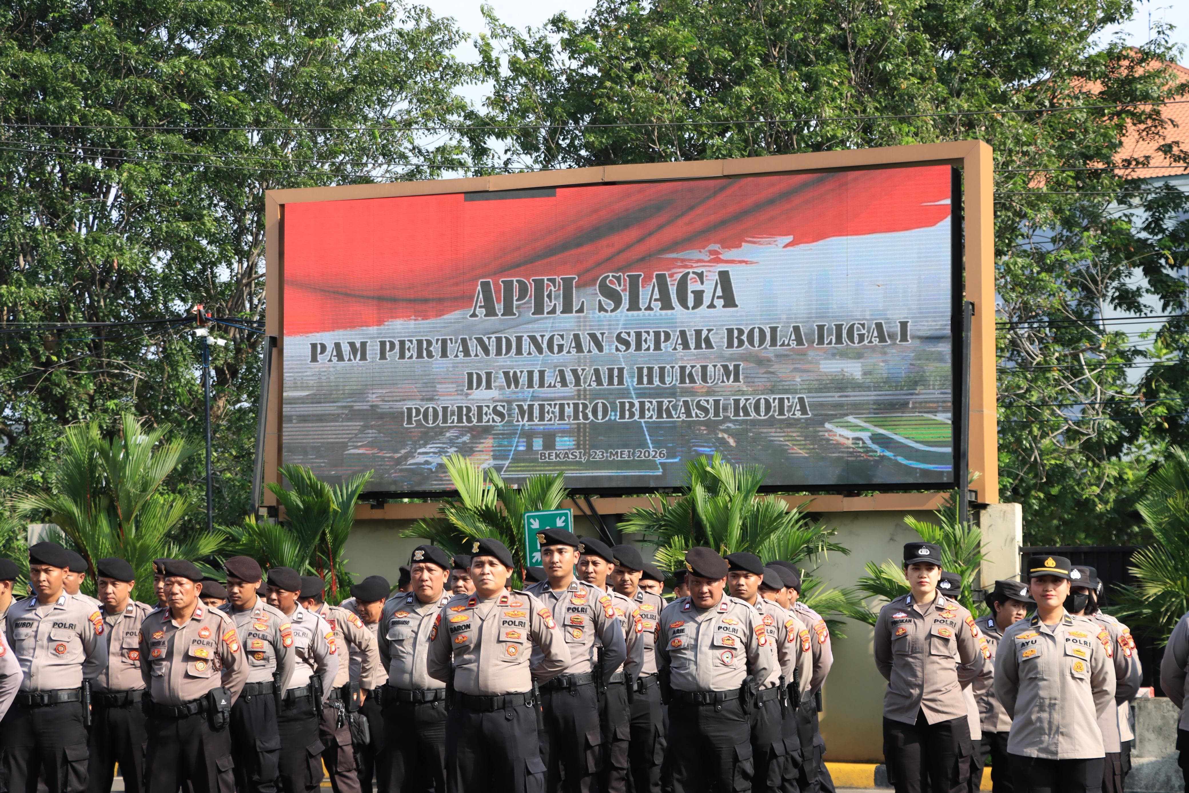 Polres Metro Bekasi Kota Siagakan Personel Amankan Liga 1, Kedepankan Pendekatan Humanis