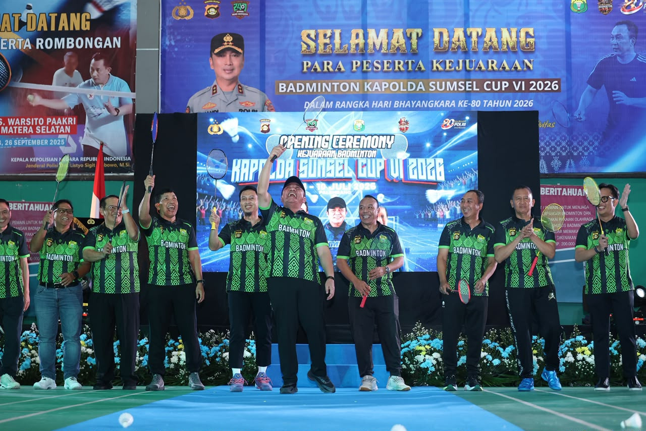 Perkuat Sinergi dengan Masyarakat, Polda Sumsel Gelar Badminton Kapolda Cup 2026 yang Diikuti Ribuan Peserta