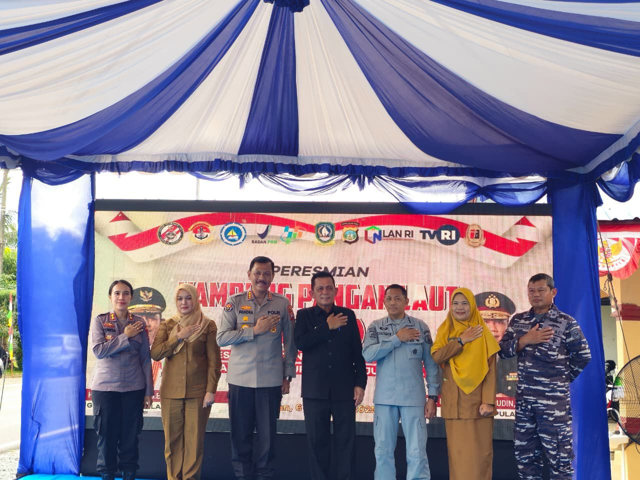 Lanal Bintan Hadiri Acara Peresmian Kampung Pangan Laut di Pengudang Yang Diresmikan Gubernur Kepri