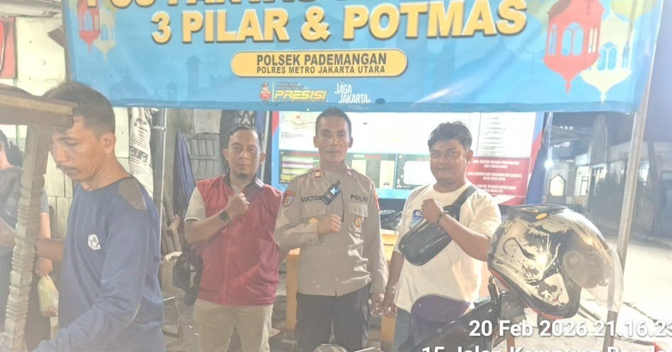 Polsek Pademangan Dirikan Pos Pantau Ramadan 2026, Perkuat Sinergi bersama 3 Pilar Cegah Tawuran