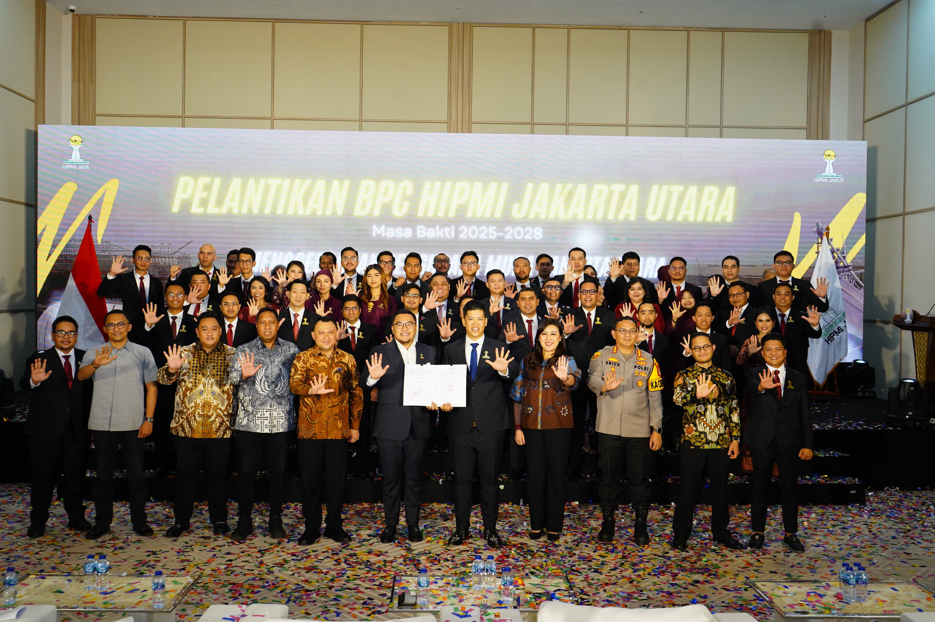 Kapolres Metro Jakarta Utara Hadiri Pelantikan Pengurus HIPMI Jakarta Utara 2025–2028