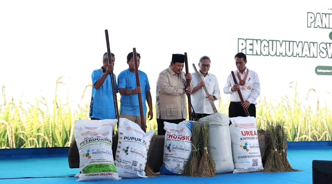 Prabowo Bangga Swasembada Pangan Tercapai dalam Setahun: Kita Berdiri di Atas Kaki Sendiri
