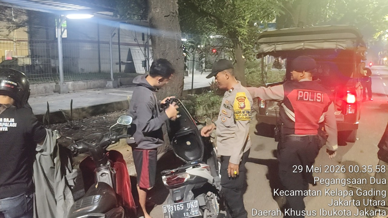 Polsek Kelapa Gading Intensifkan Patroli KRYD, Antisipasi Tawuran dan Balap Liar hingga Dini Hari