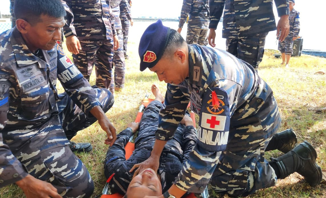 Tingkatkan Kesiapsiagaan Hadapi Bencana, Satlinlamil 3 Gelar Latihan SAR Laut