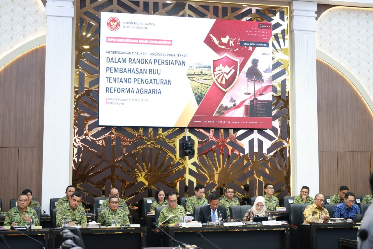 Asrenum Panglima TNI Bersama Wamenhan RI Bahas RUU Reforma Agraria