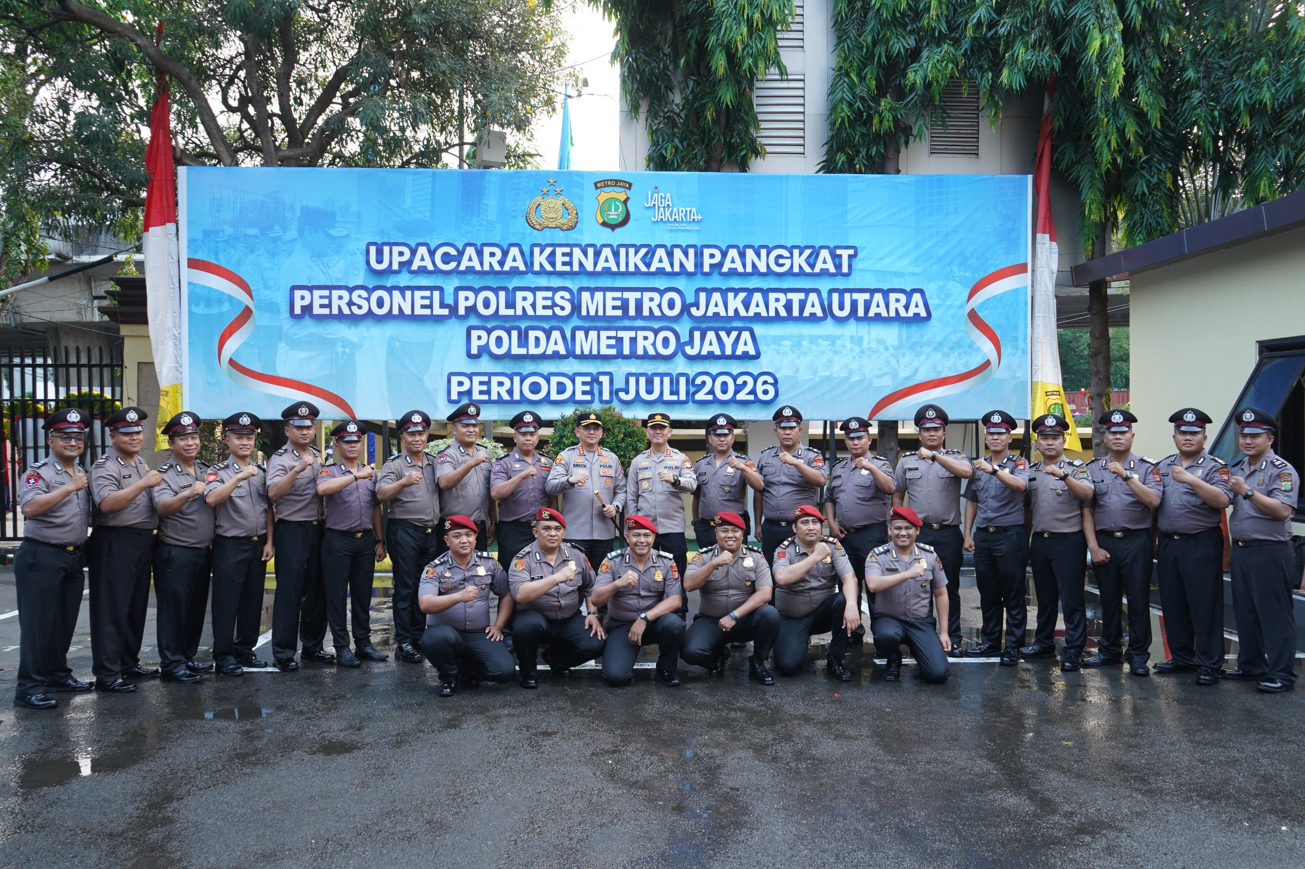 Kapolres Metro Jakarta Utara Pimpin Kenaikan Pangkat 78 Personel Jelang Hari Bhayangkara ke-80