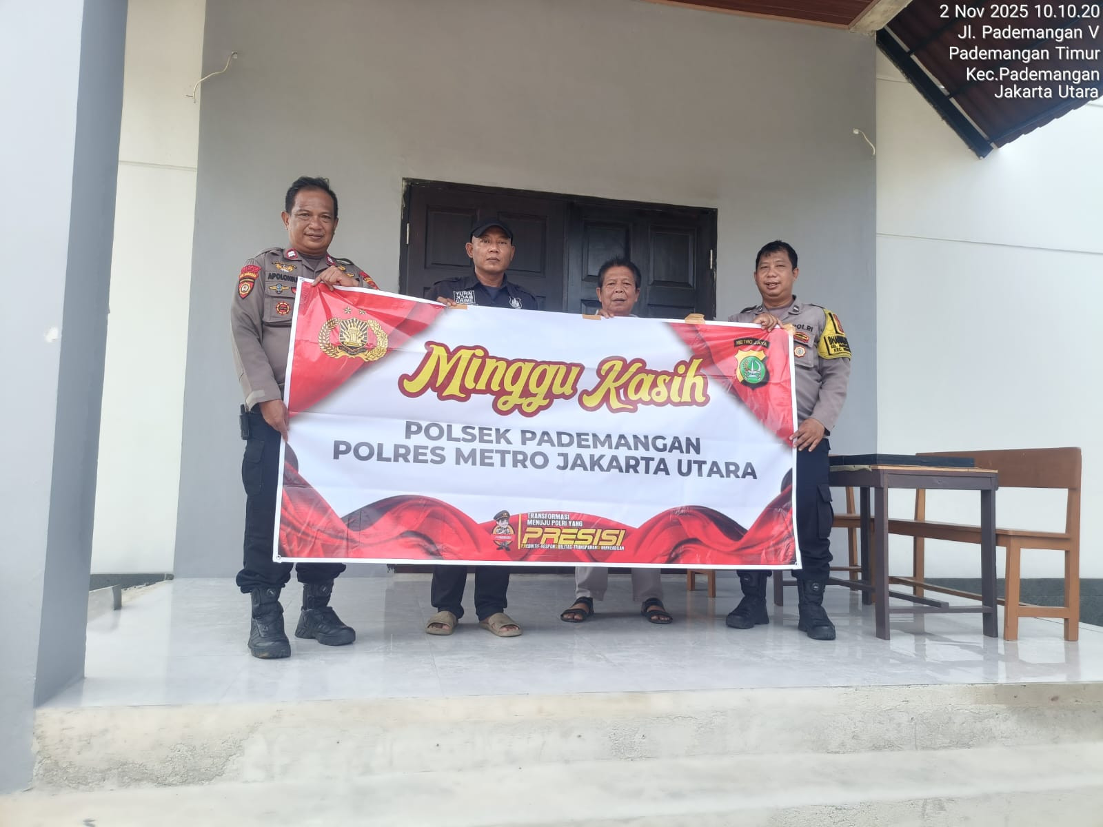 Polsek Pademangan Gelar Kegiatan “Minggu Kasih” di Gereja GKPS, Ajak Warga Jaga Keamanan Lingkungan
