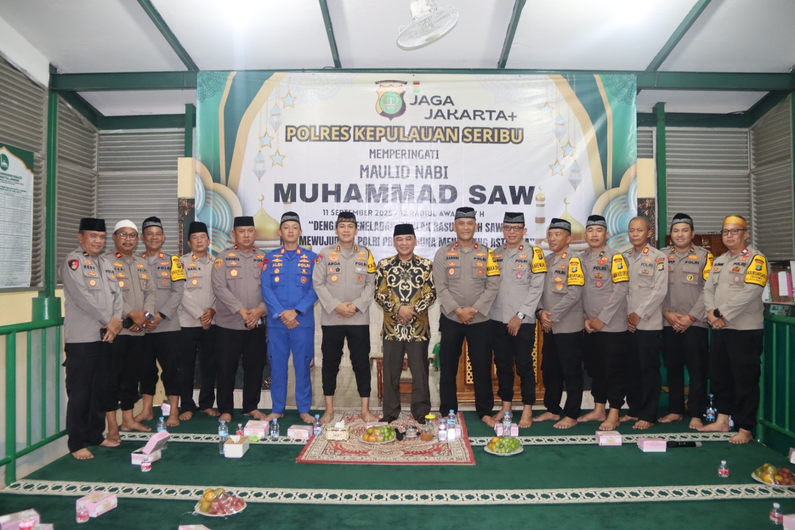 Polres Kepulauan Seribu Gelar Do’a Bersama dan Peringatan Maulid Nabi Muhammad SAW 1447 H/2025 M