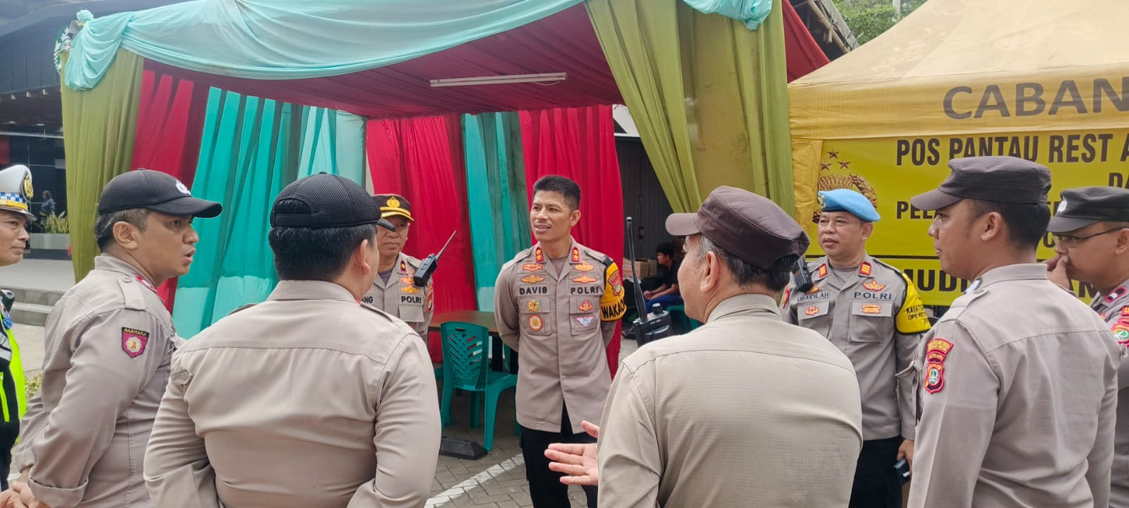 Wakapolres Metro Bekasi Kota Cek Kesiapan Pos Pantau KM 6B Arus Balik 