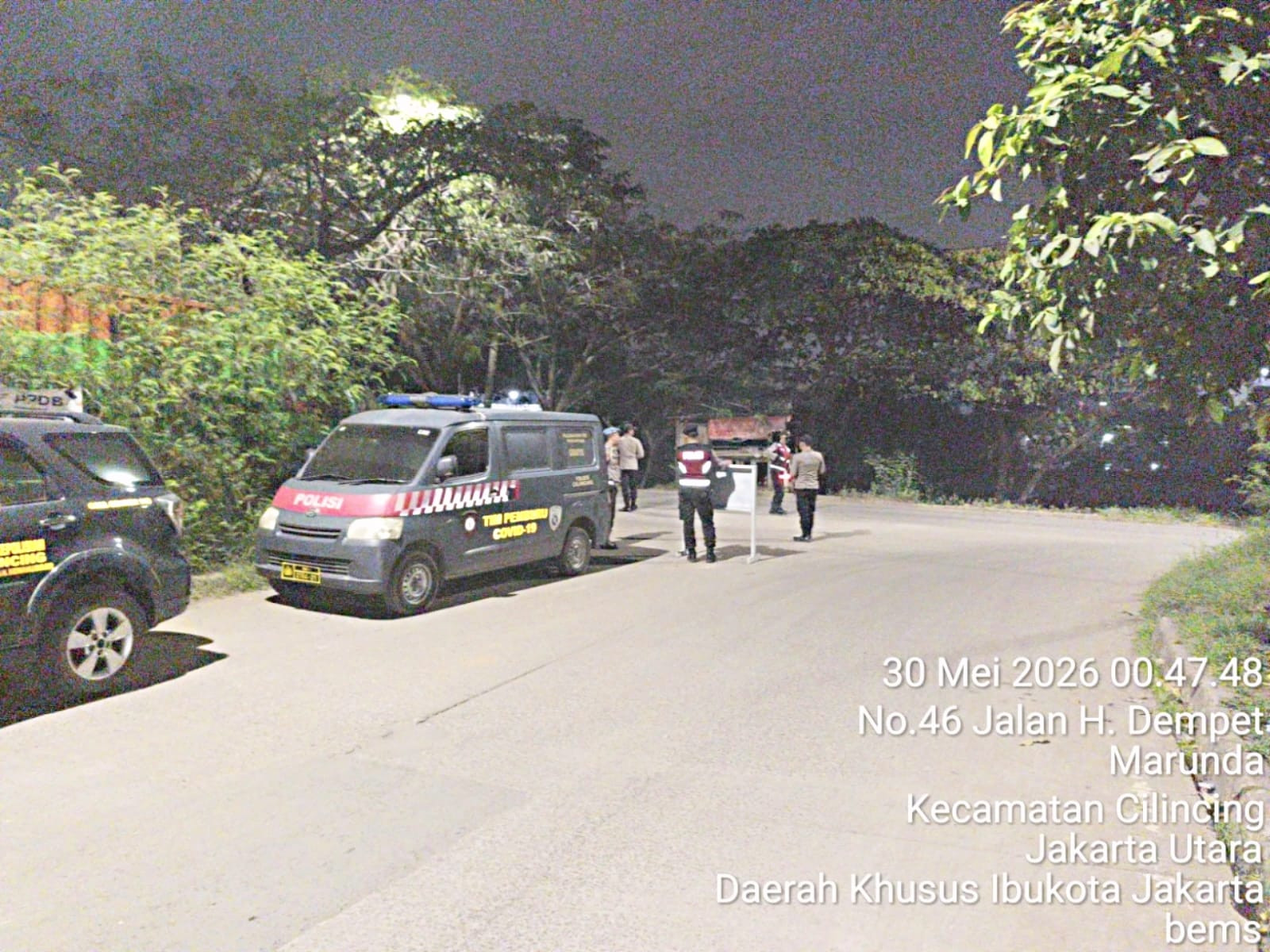 Jaga Jakarta, Jaga Warga: Polsek Cilincing Gelar Patroli Malam dan Razia Stasioner