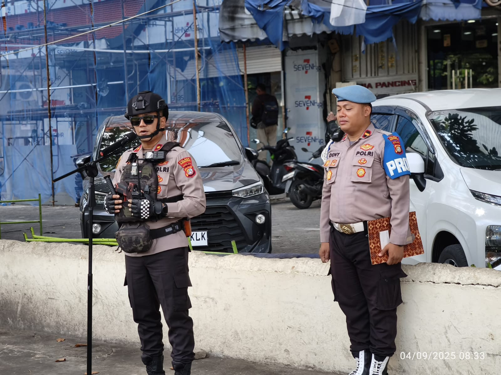 Polsek Pademangan Gelar Apel Pengamanan Massa Buruh Menuju Jakarta Pusat