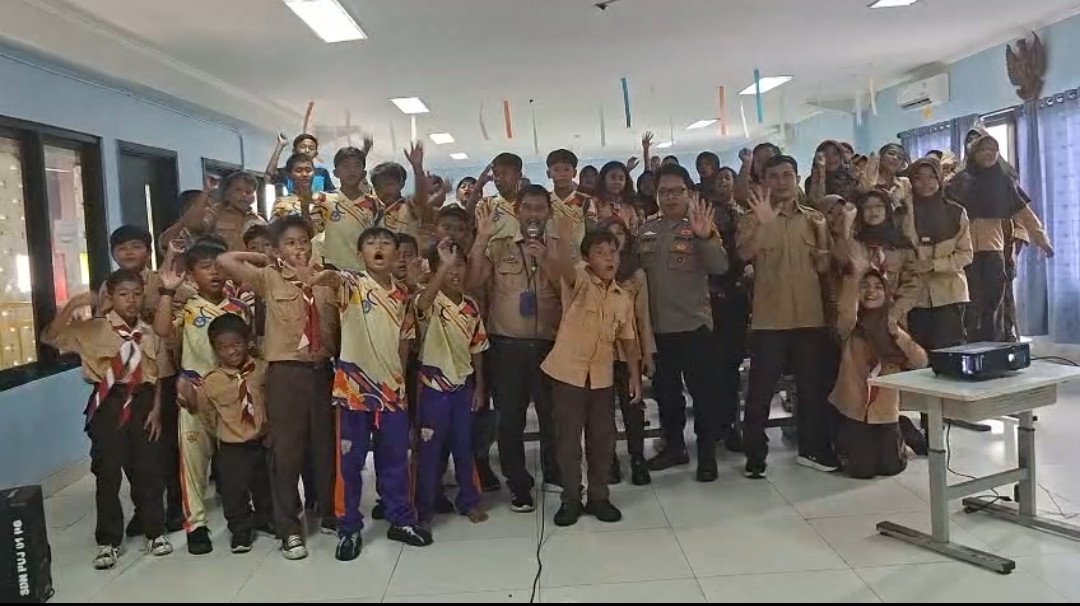 Bhabinkamtibmas Pulau Untung Jawa Sosialisasi Antibullying, Bahaya Narkoba, dan Kekerasan Seksual di SDN 01 Pagi