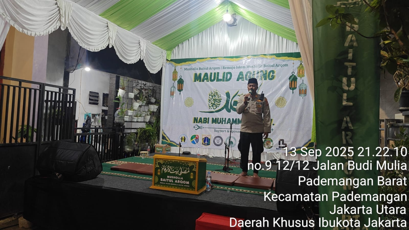 Peringatan Maulid Nabi di Pademangan, Polisi Hadir Perkuat Kebersamaan Warga