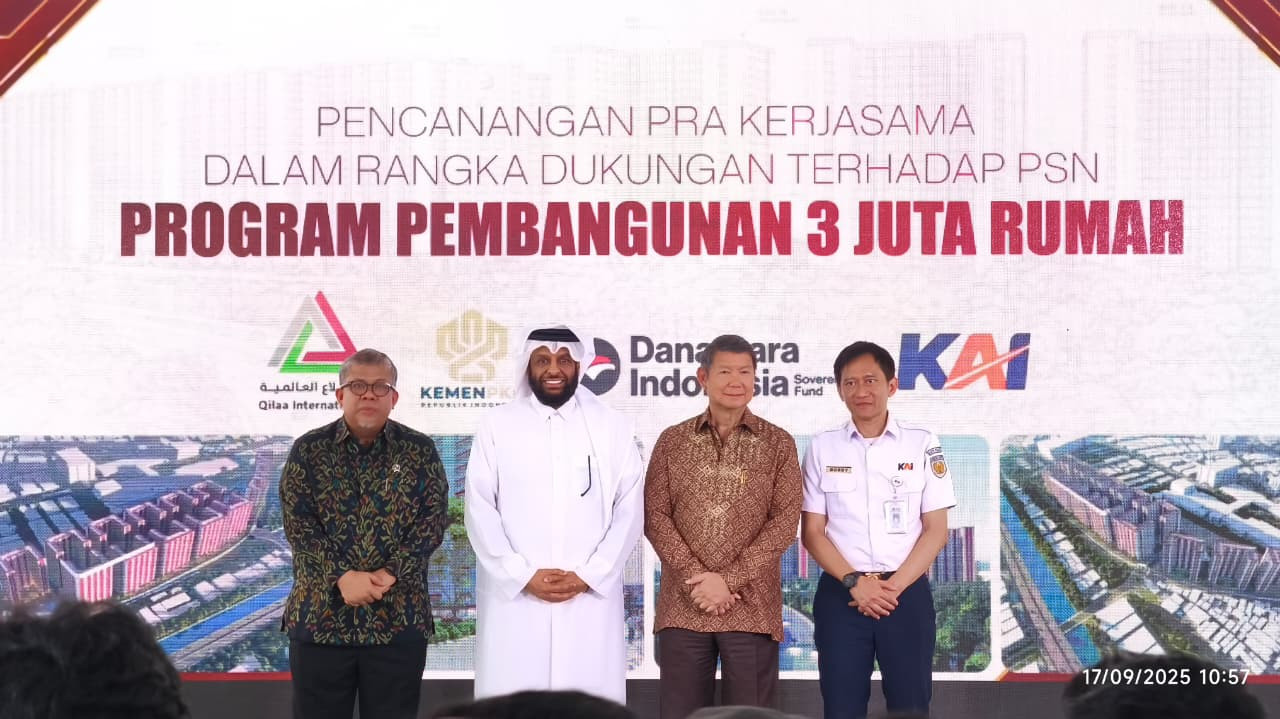 Pencanangan Program 3 Juta Rumah di Lahan PT KAI Jakarta Utara, Gandeng Investor Internasional