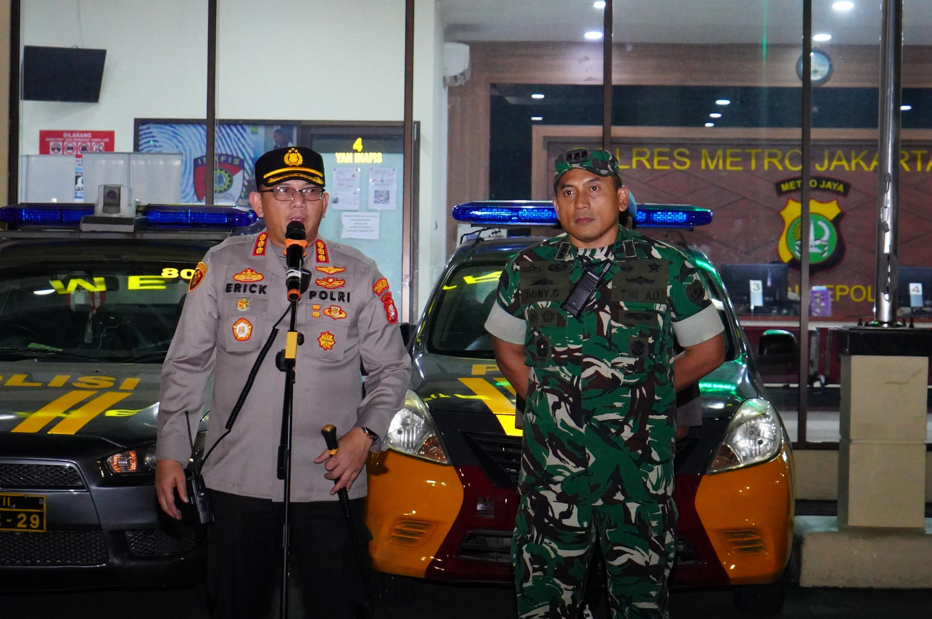 Patroli Skala Besar Polres Metro Jakarta Utara, Sinergi Polri-TNI Jaga Keamanan Kota