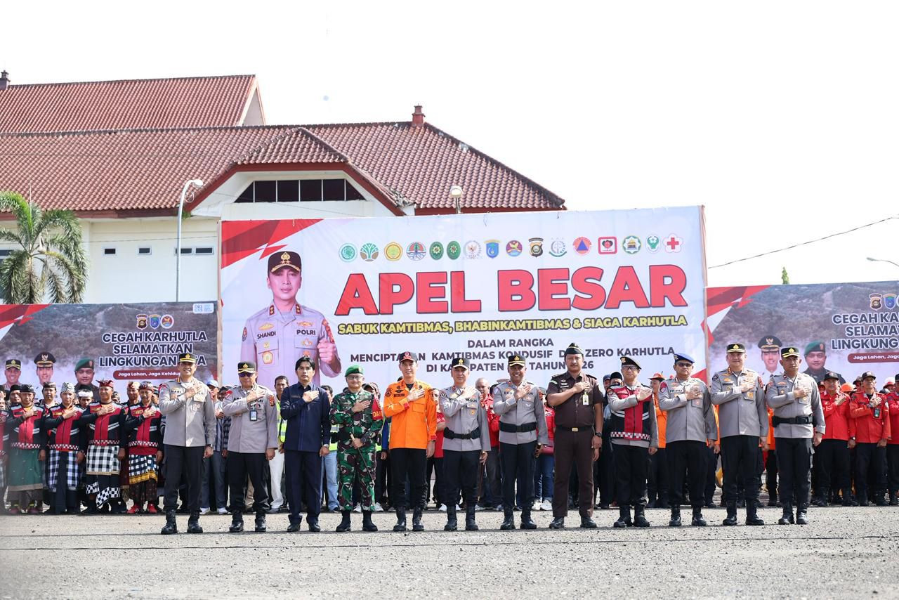 Kapolda Sumsel Pimpin Apel Sabuk Kamtibmas di OKI, Rangkul Berbagai Elemen Masyarakat Jaga Kamtibmas