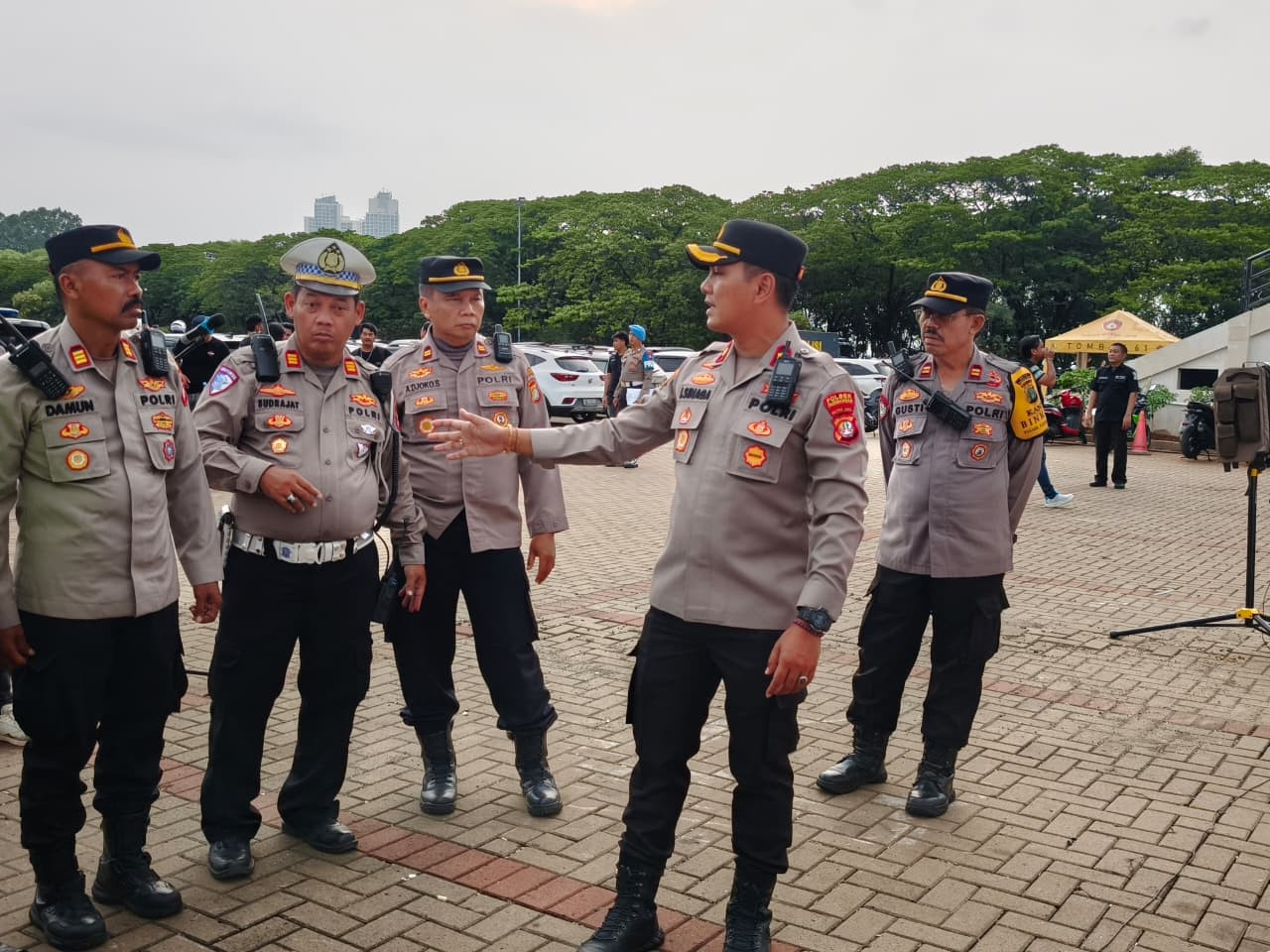 110 Personel Polres Metro Jakarta Utara Gelar TWG dan Apel Pengamanan Hari Kedua Konser Scream Or Dance 2025 di Ancol