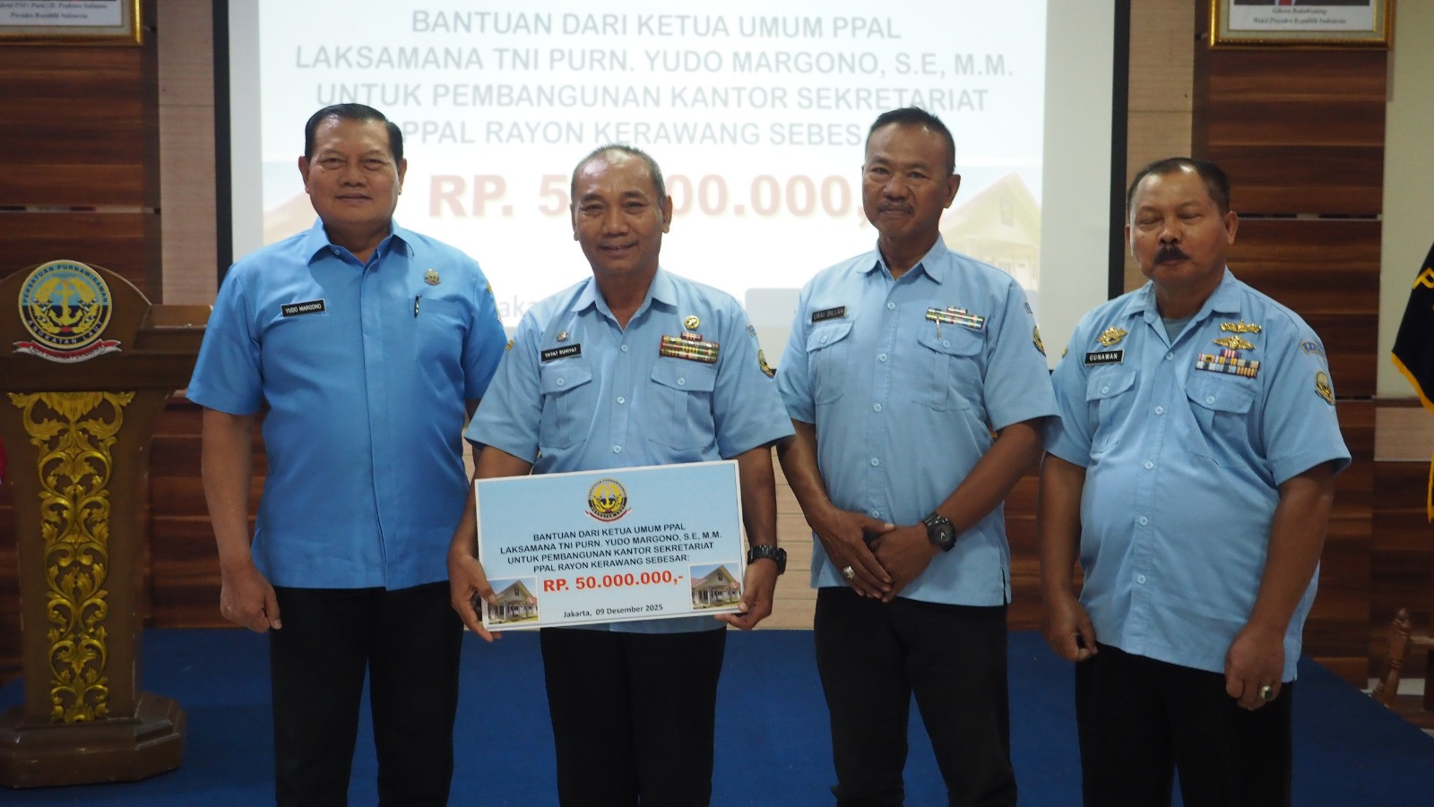 Penyerahan Bantuan Kepada Rayon PPAL Karawang