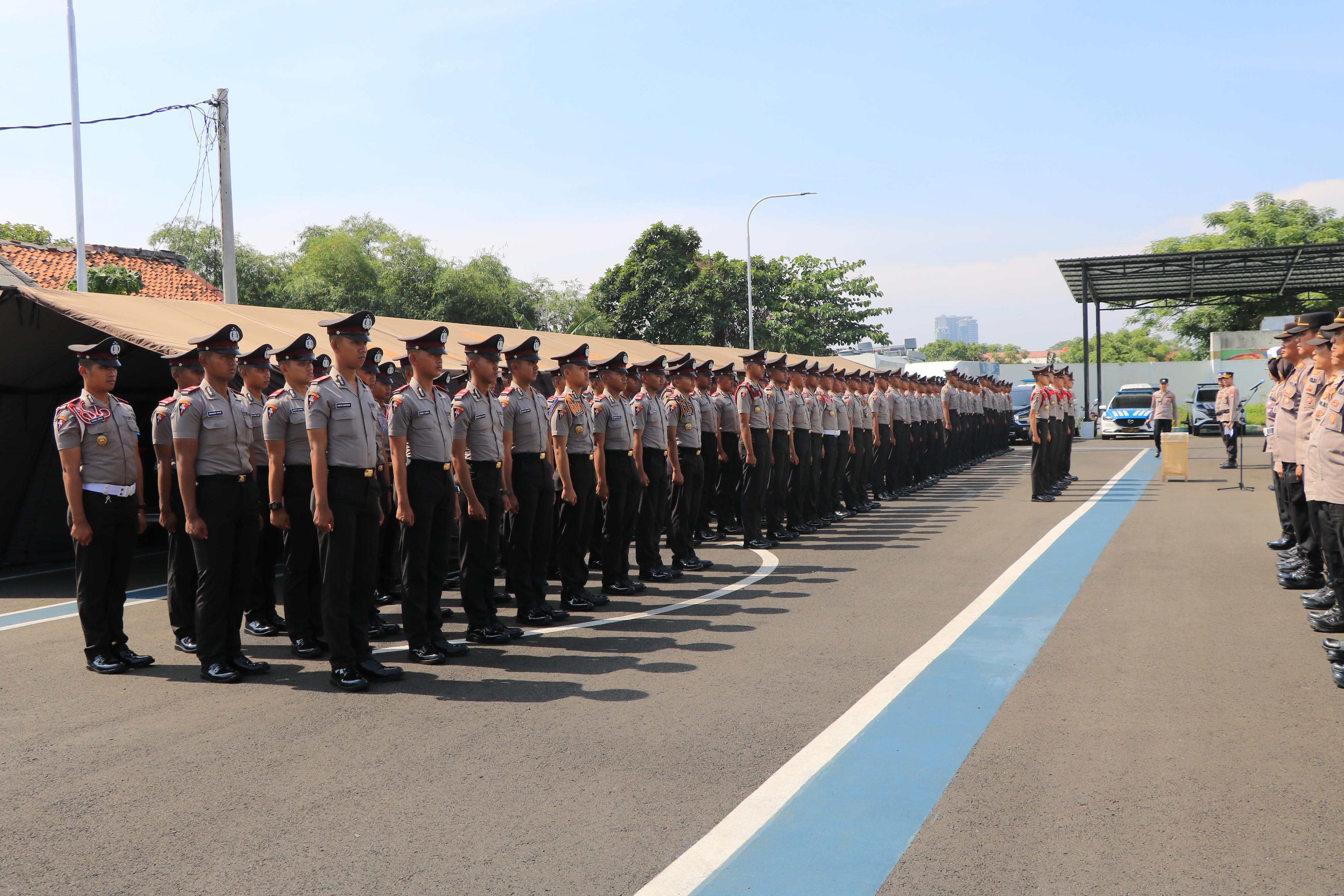 Polres Metro Bekasi Kota Terima Latja Siswa Diktuk Ba Polri SPN Lido, Fokus Aplikasi Lima Fungsi Teknis