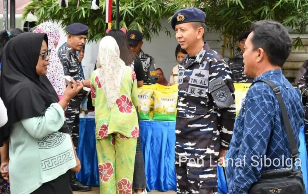 Lanal Sibolga Sukseskan Gerakan Pangan Murah Dalam Rangka HUT Ke-80 TNI Tahun 2025