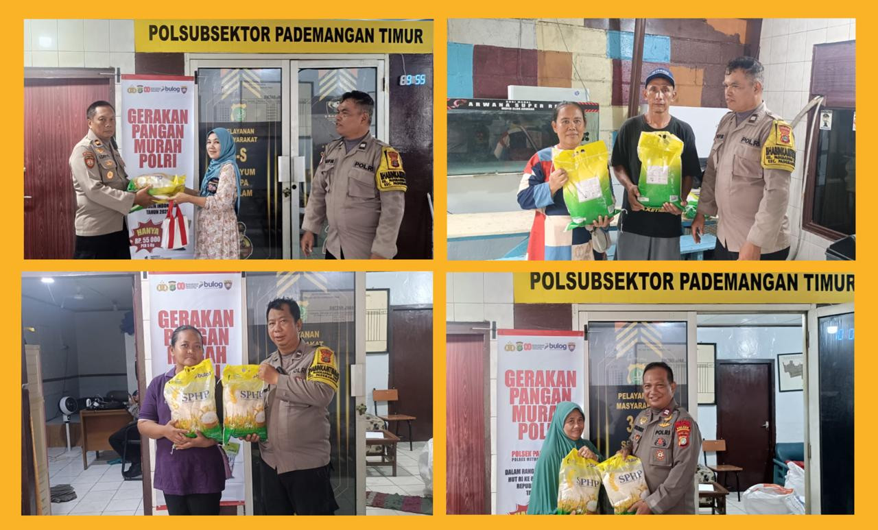 Polsek Pademangan dan Bulog Gelar Gerakan Pangan Murah, 1,5 Ton Beras SPHP Habis Terjual