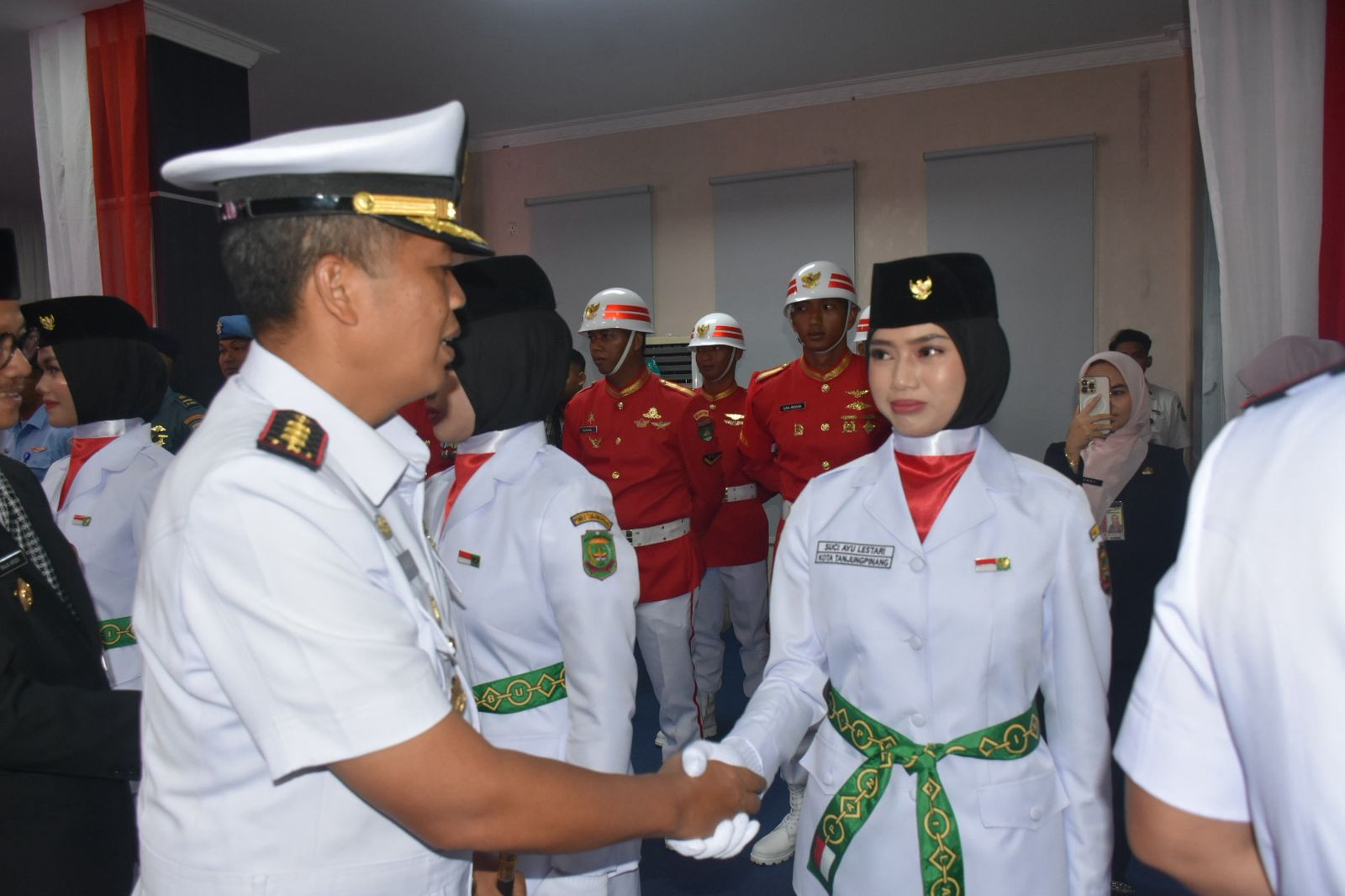 Danlanal Bintan Hadiri Pengukuhan Calon Paskibraka Kota Tanjungpinang Tahun 2025