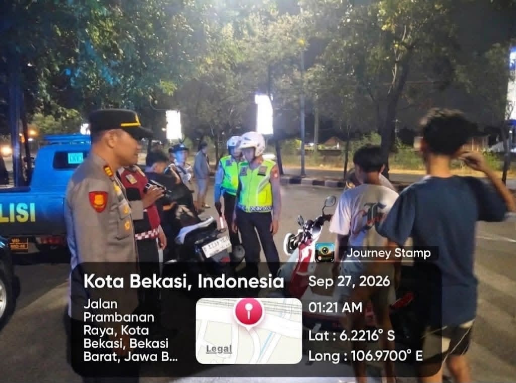 Jaga Jakarta On The Spot, Berikan Rasa Aman Masyarakat Kapolsek Bekasi Barat Pimpin Razia Stasioner dan Patroli