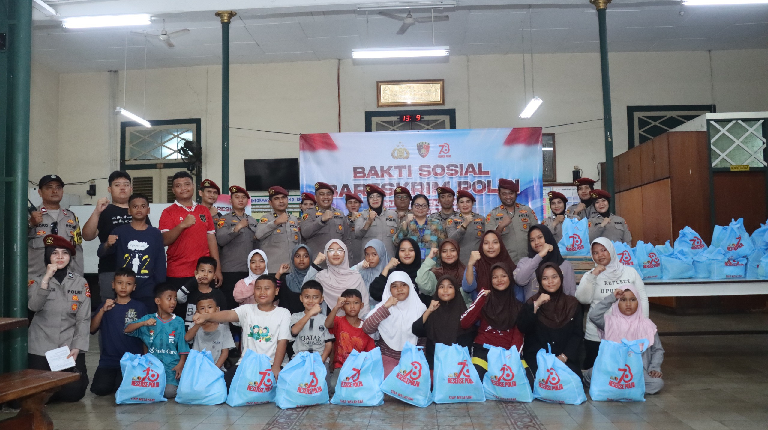 Bakti Sosial Bareskrim Polri Sambut HUT Reserse ke-78 di Jakarta Pusat
