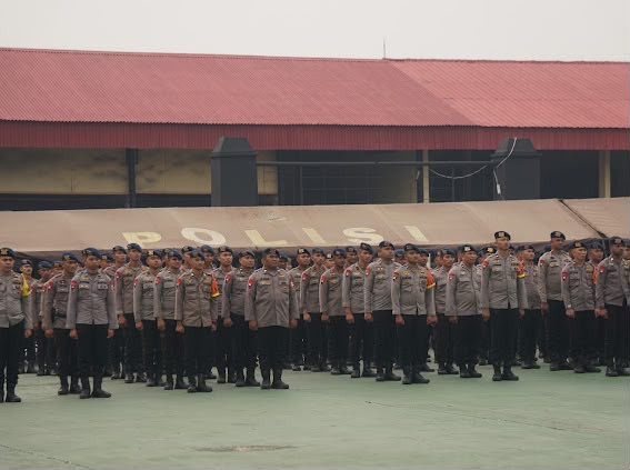 Tiba di Sumsel, 200 Personel Brimob BKO Jalani Pembekalan Sebelum Tangani Karhutla