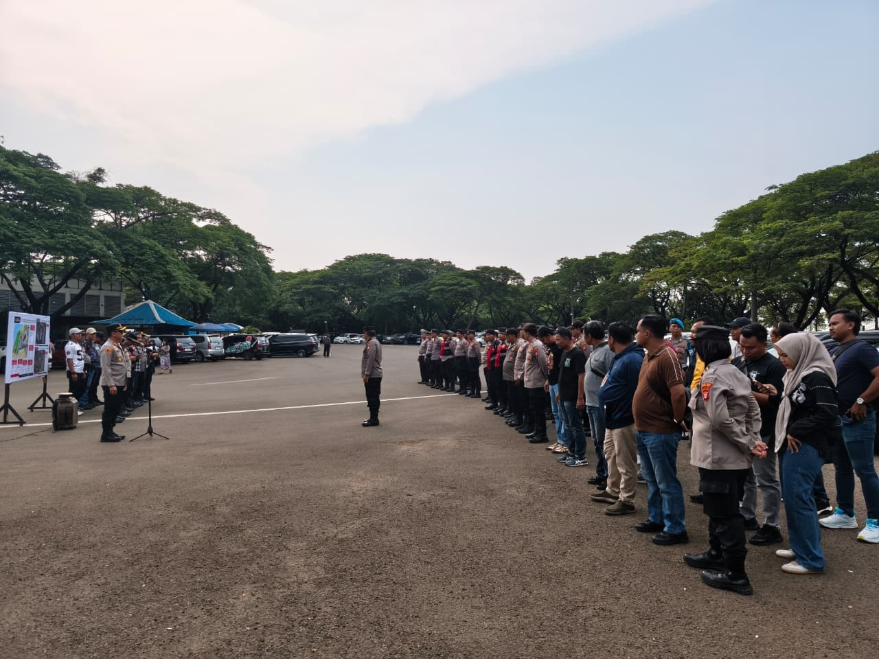 Polsek Pademangan Gelar TWG dan Apel Pengamanan Konser Virtual PLAVE di Ancol, Pastikan Keamanan Berjalan Kondusif