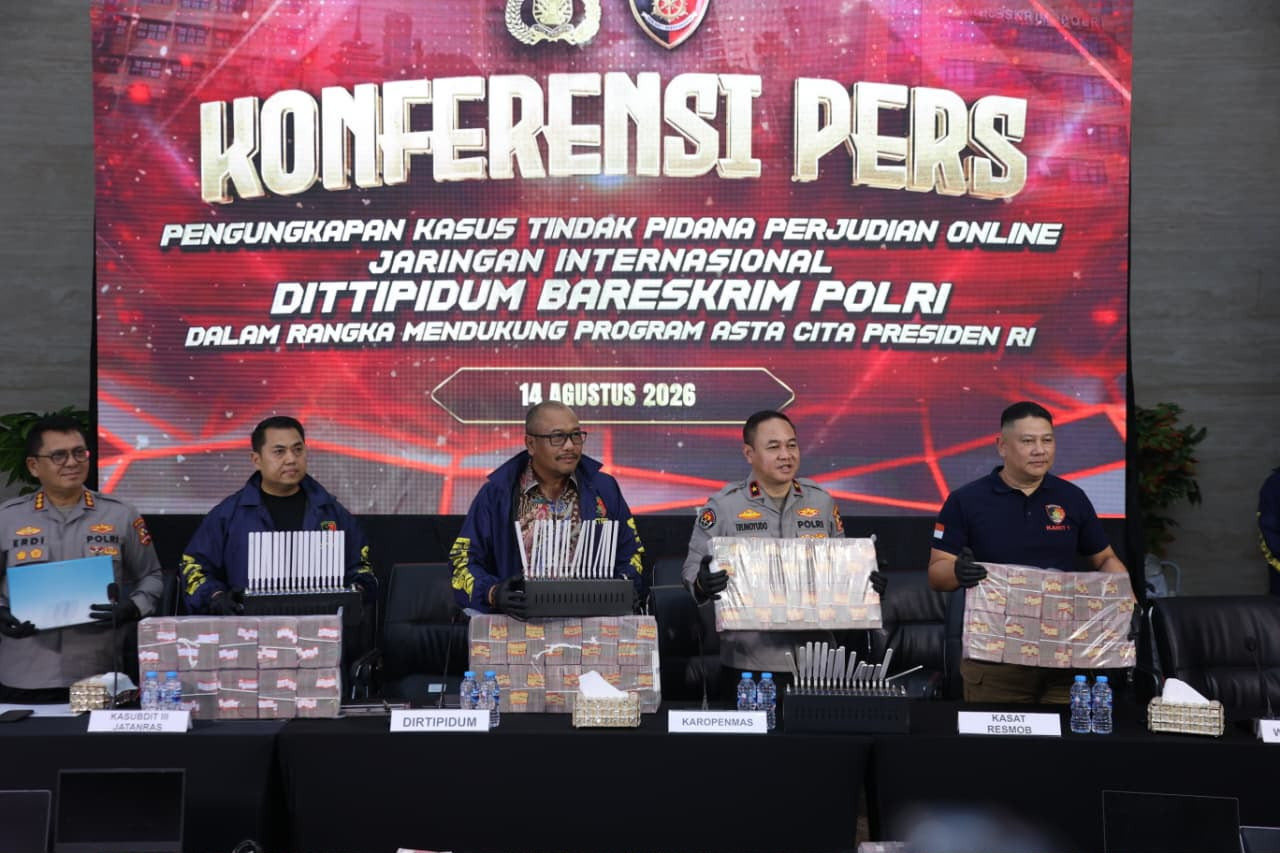 Bareskrim Polri Ungkap Jaringan Judi Online Internasional, Transaksi Capai Rp890 Miliar
