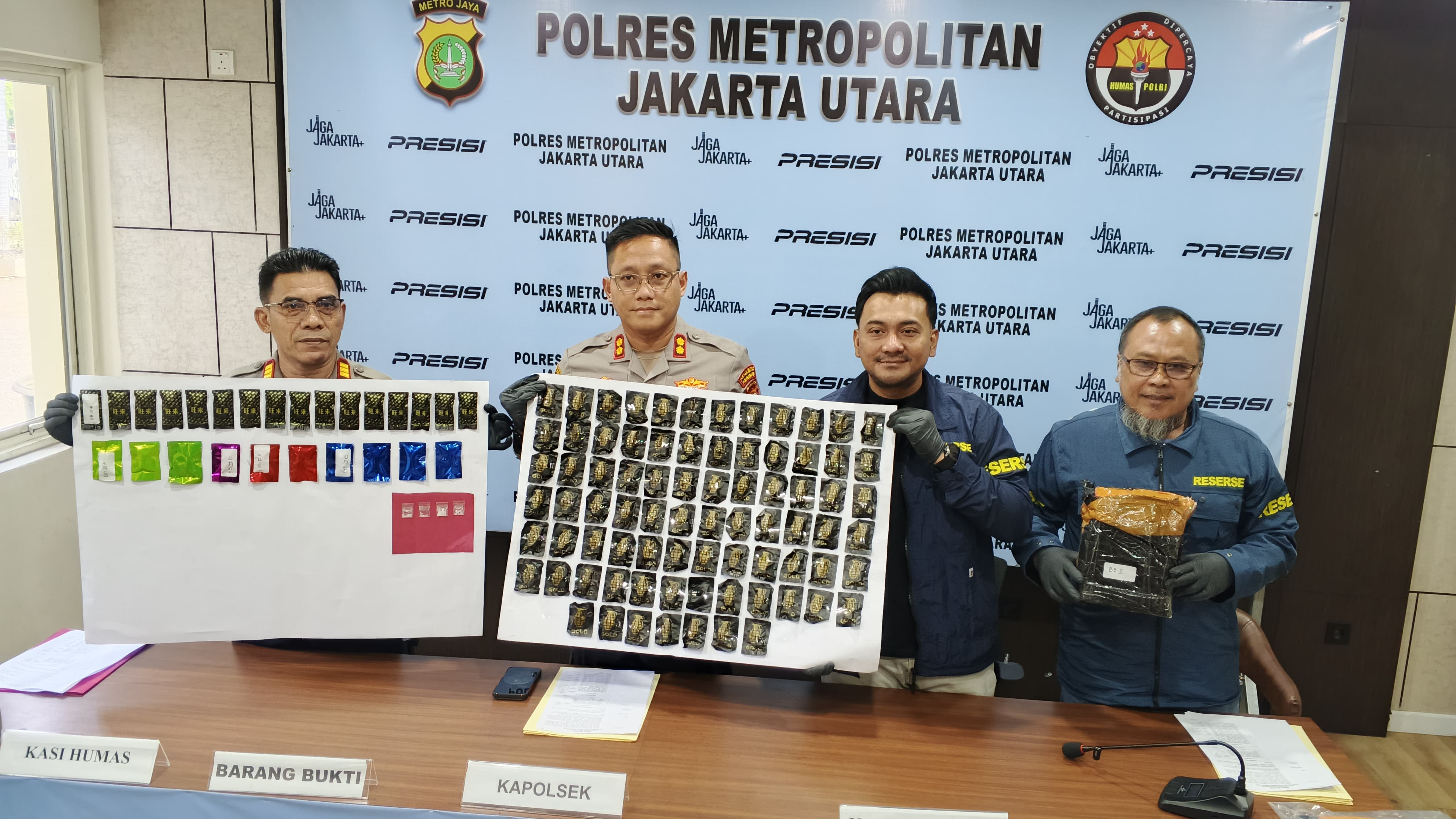 Polsek Metro Penjaringan Ungkap Peredaran Sabu dan Etomidate, Sita 111 Cartridge
